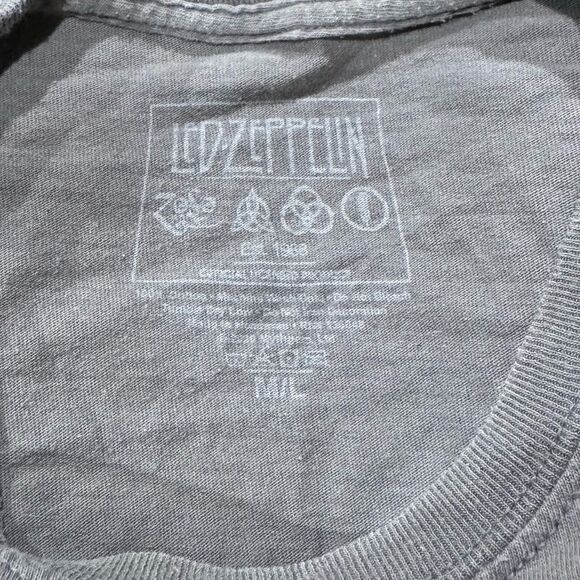 Led Zepplin Grey Short Sleeve Graphic Tee Shirt Women’s Large - Picture 2 of 2